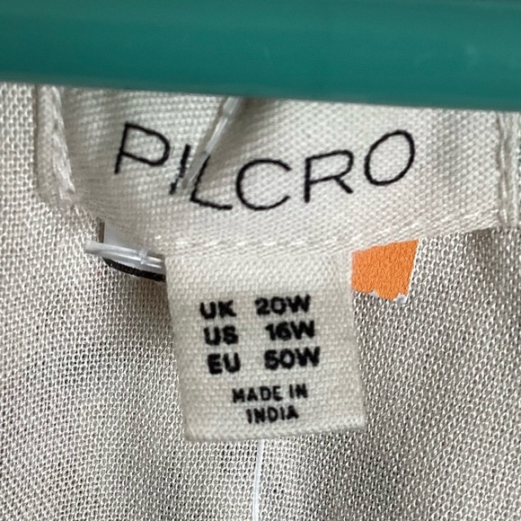 Anthropologie  Pilcro NWT Ruffle-Collar Button-down Dress Floral Plus Size16W - Picture 6 of 15